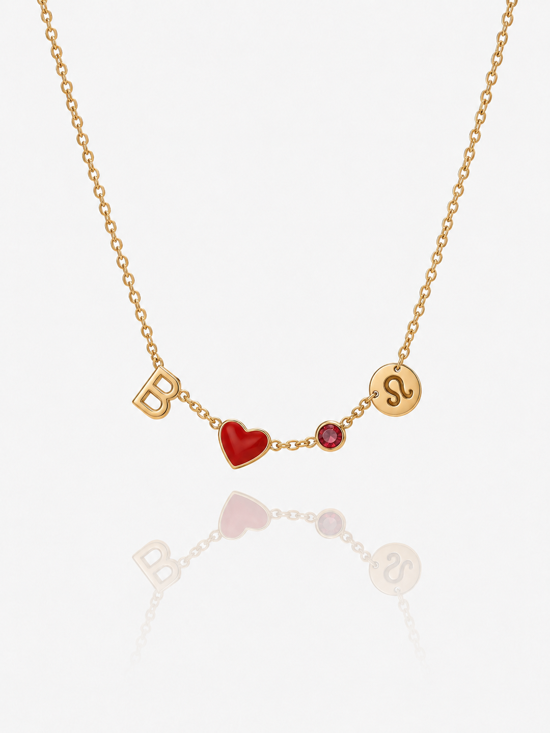 COLLANA CON INIZIALE A FORMA DI CUORE