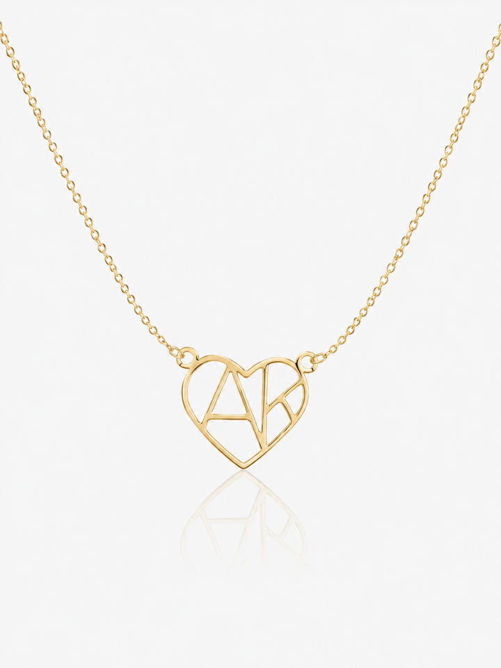 COLLANA CON CUORE E INIZIALE