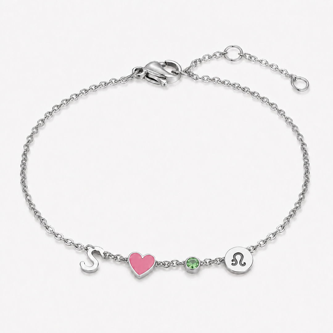 BRACCIALE CUORE CON INIZIALE