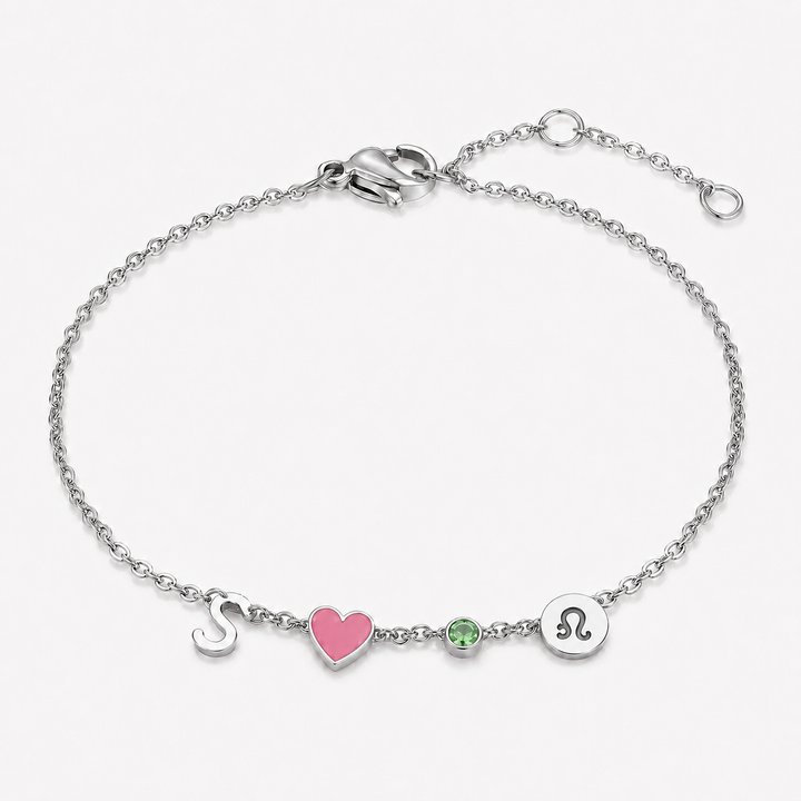 BRACCIALE CUORE CON INIZIALE