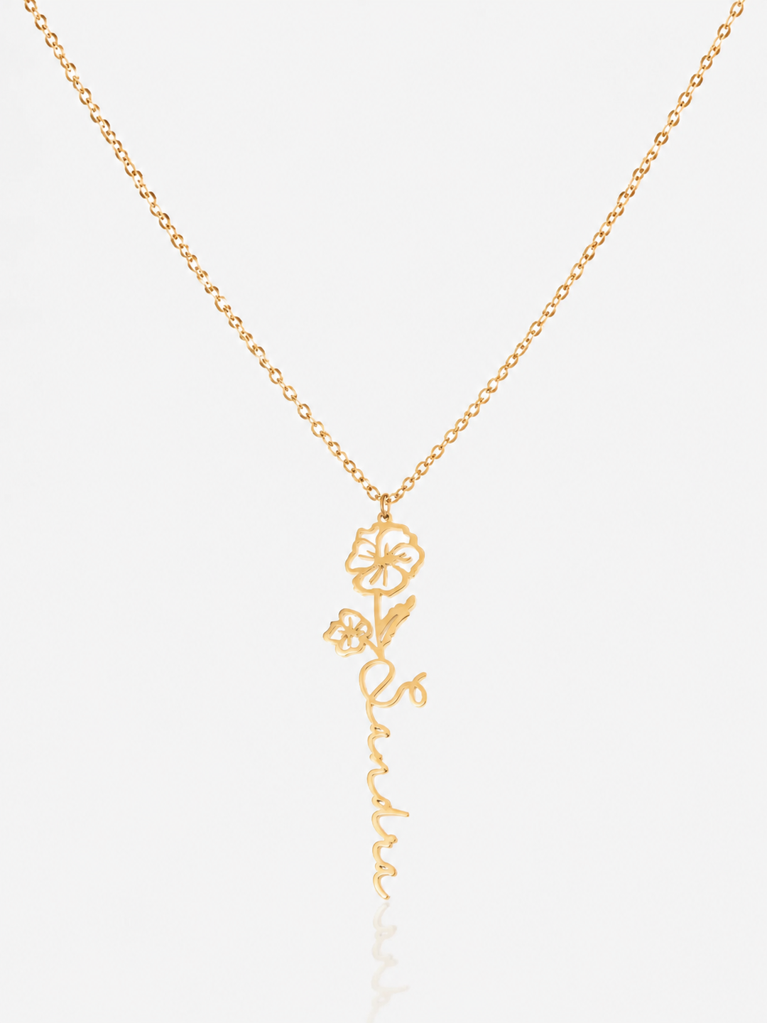 COLLANA NOME & FIORE DI NASCITA