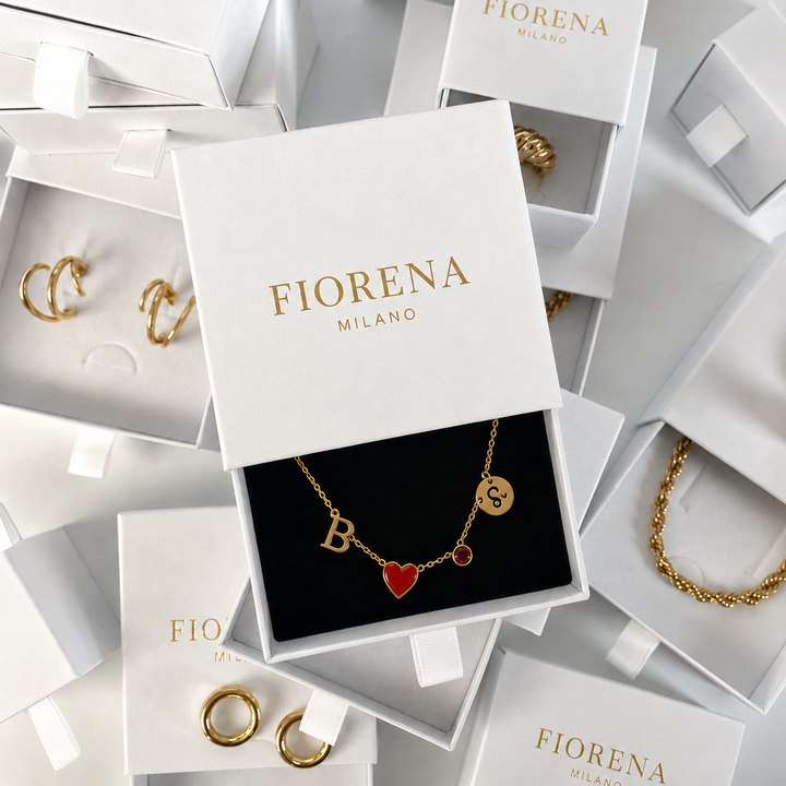 COLLANA CON INIZIALE A FORMA DI CUORE
