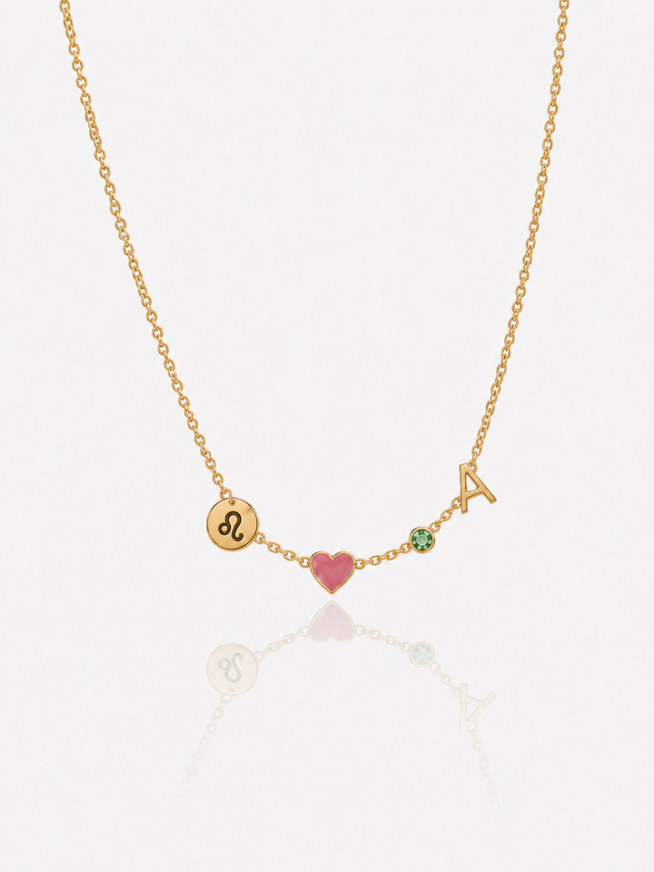 COLLANA CON INIZIALE A FORMA DI CUORE
