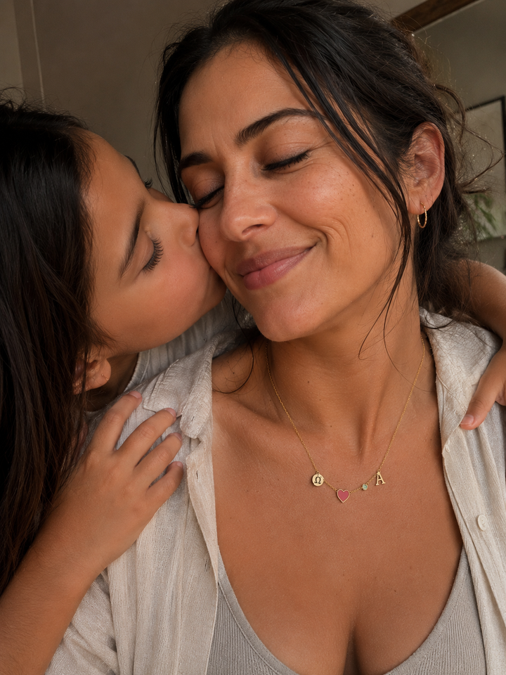 COLLANA CON INIZIALE A FORMA DI CUORE