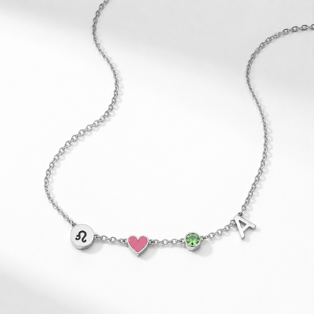 COLLANA CON INIZIALE A FORMA DI CUORE