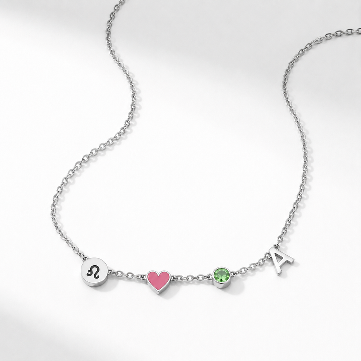 COLLANA CON INIZIALE A FORMA DI CUORE