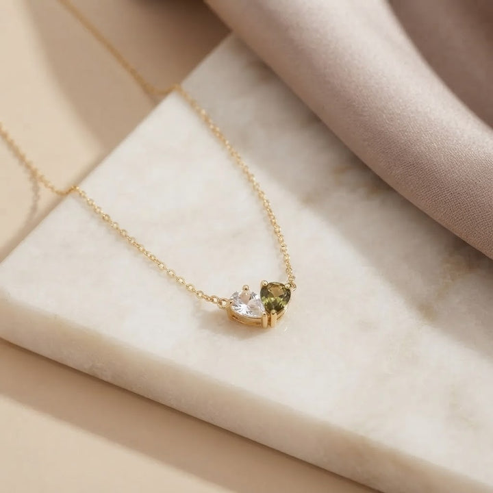 LIORA BIRTHSTONE HEART NECKLACE