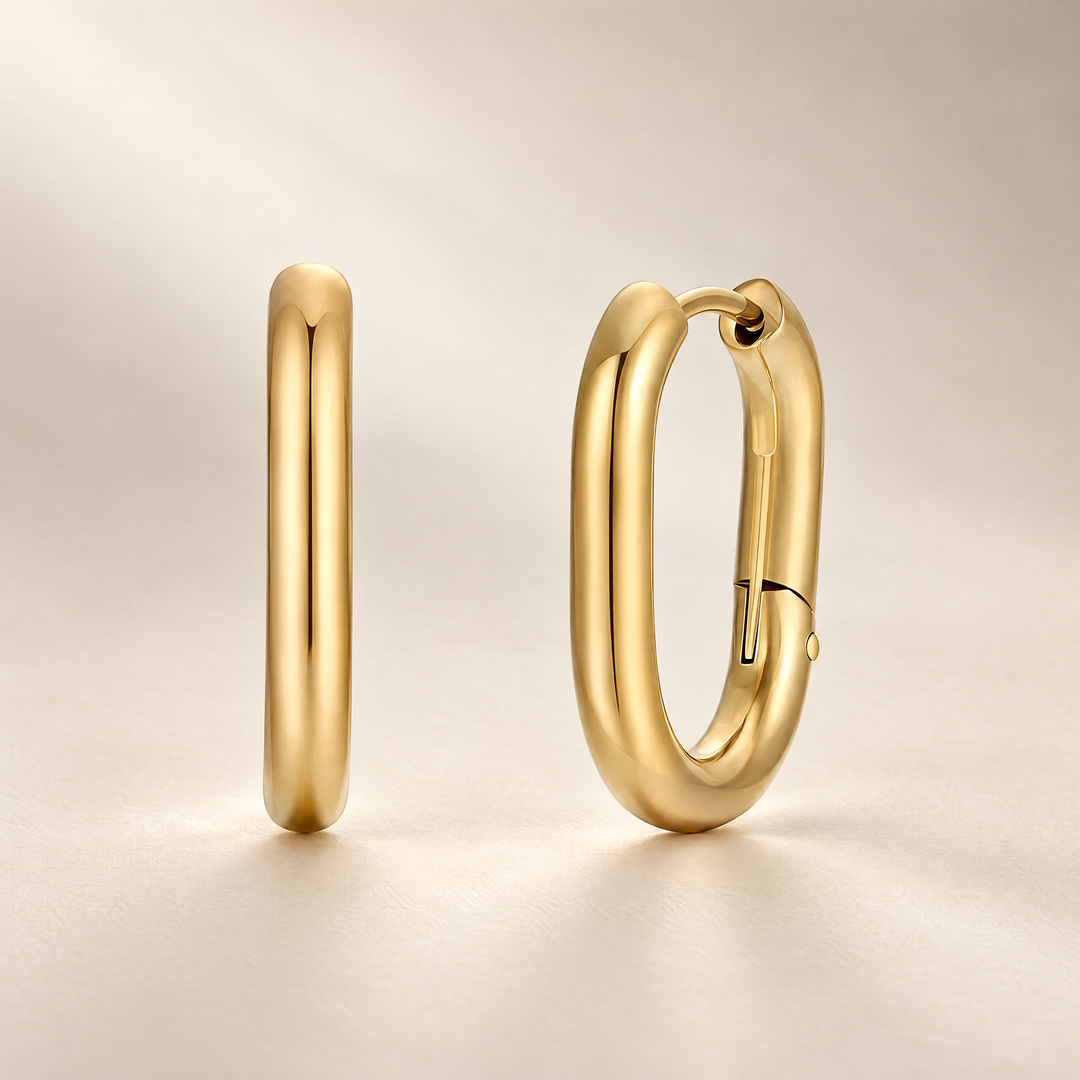 ÉLAN OVAL HOOP EARRINGS