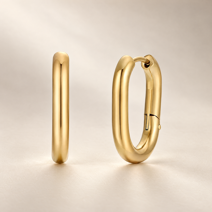 ÉLAN OVAL HOOP EARRINGS