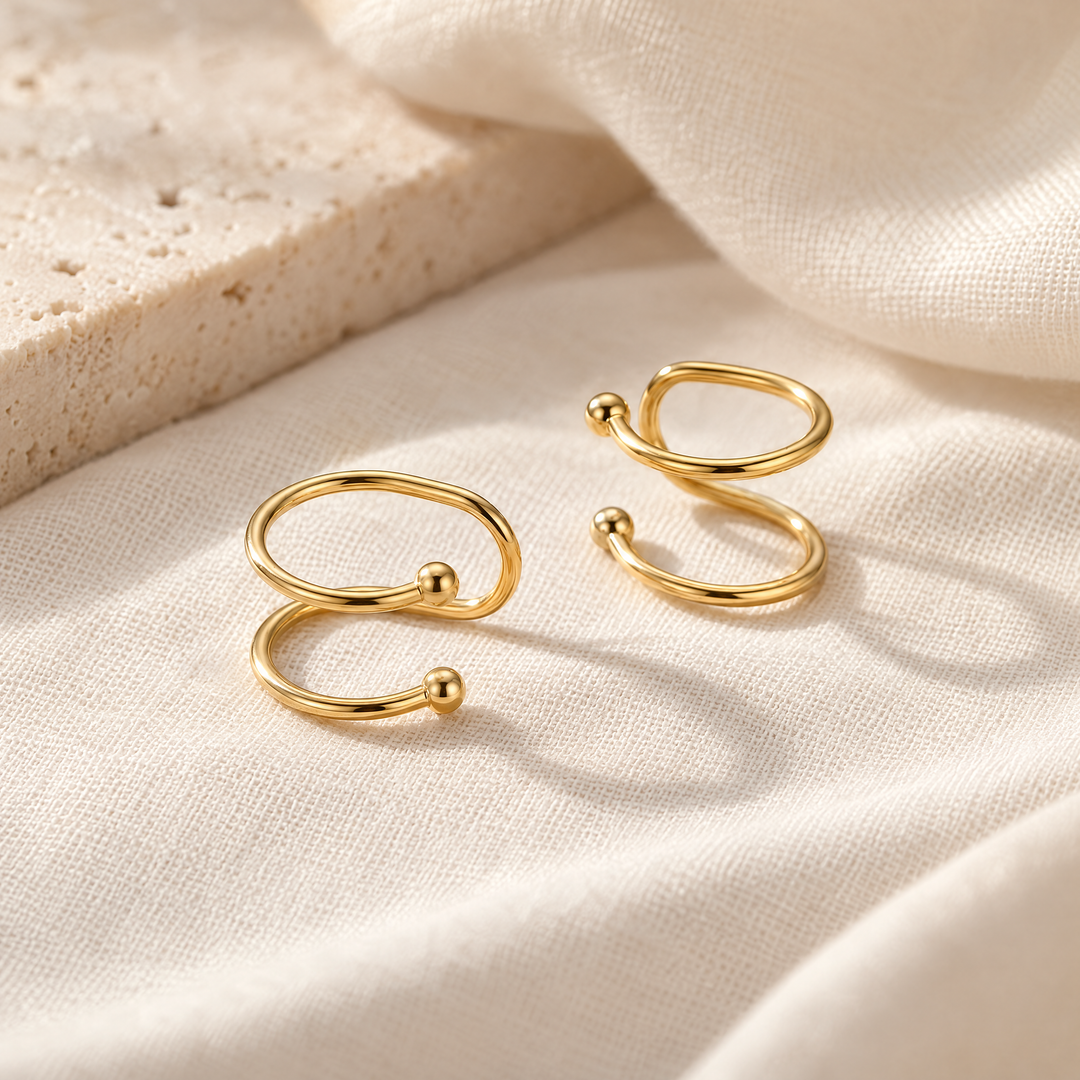 SCULPTED DOUBLE EAR CUFFS