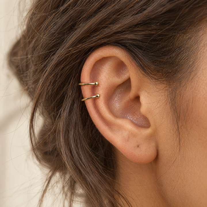 SCULPTED DOUBLE EAR CUFFS