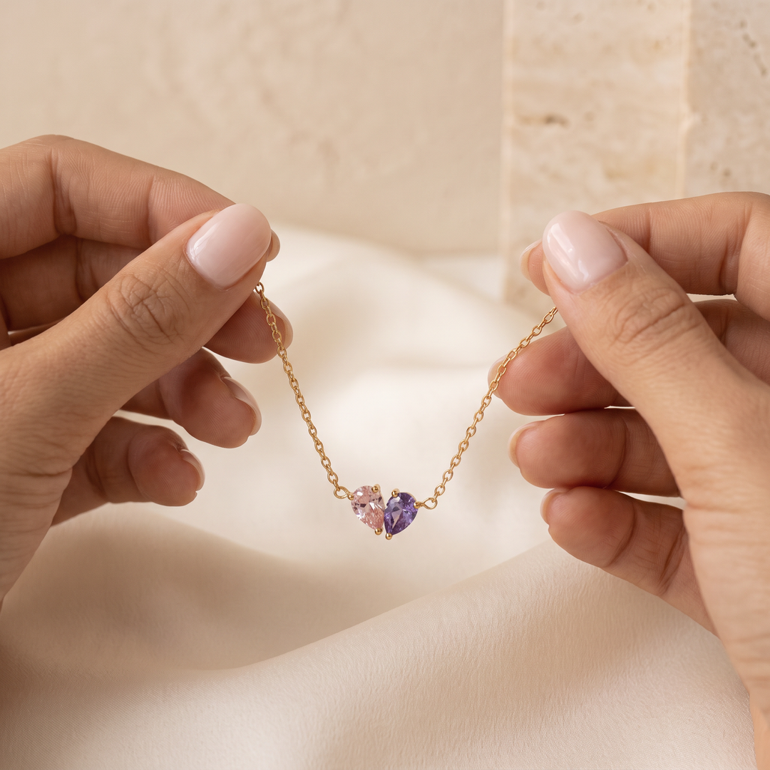 LIORA BIRTHSTONE HEART BRACELET