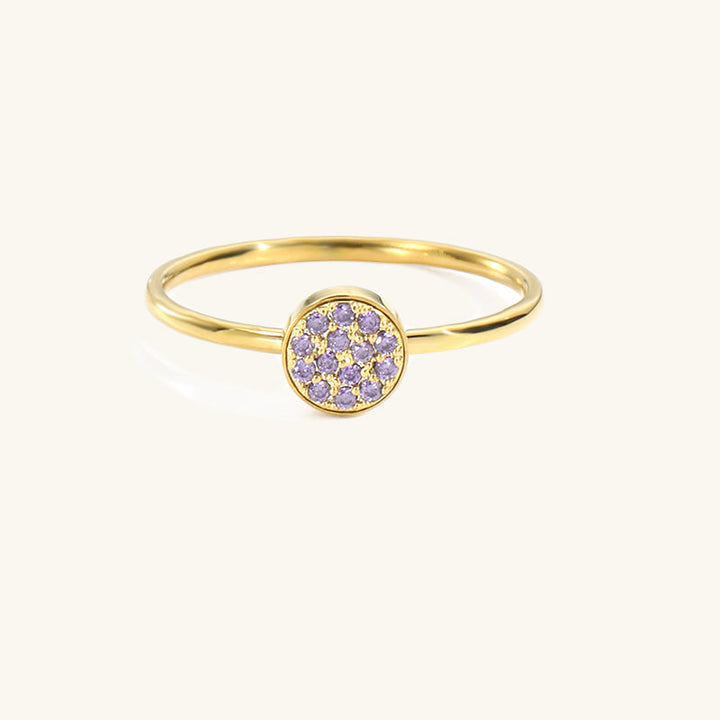 Anello classico con pietra del mese di nascita