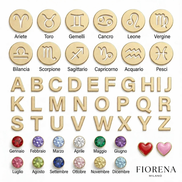 BRACCIALE CUORE CON INIZIALE