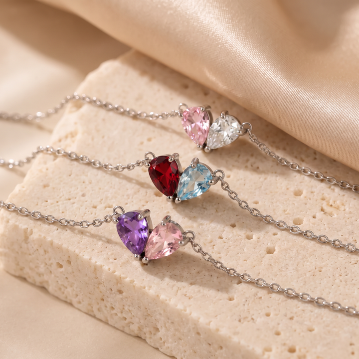 LIORA BIRTHSTONE HEART BRACELET