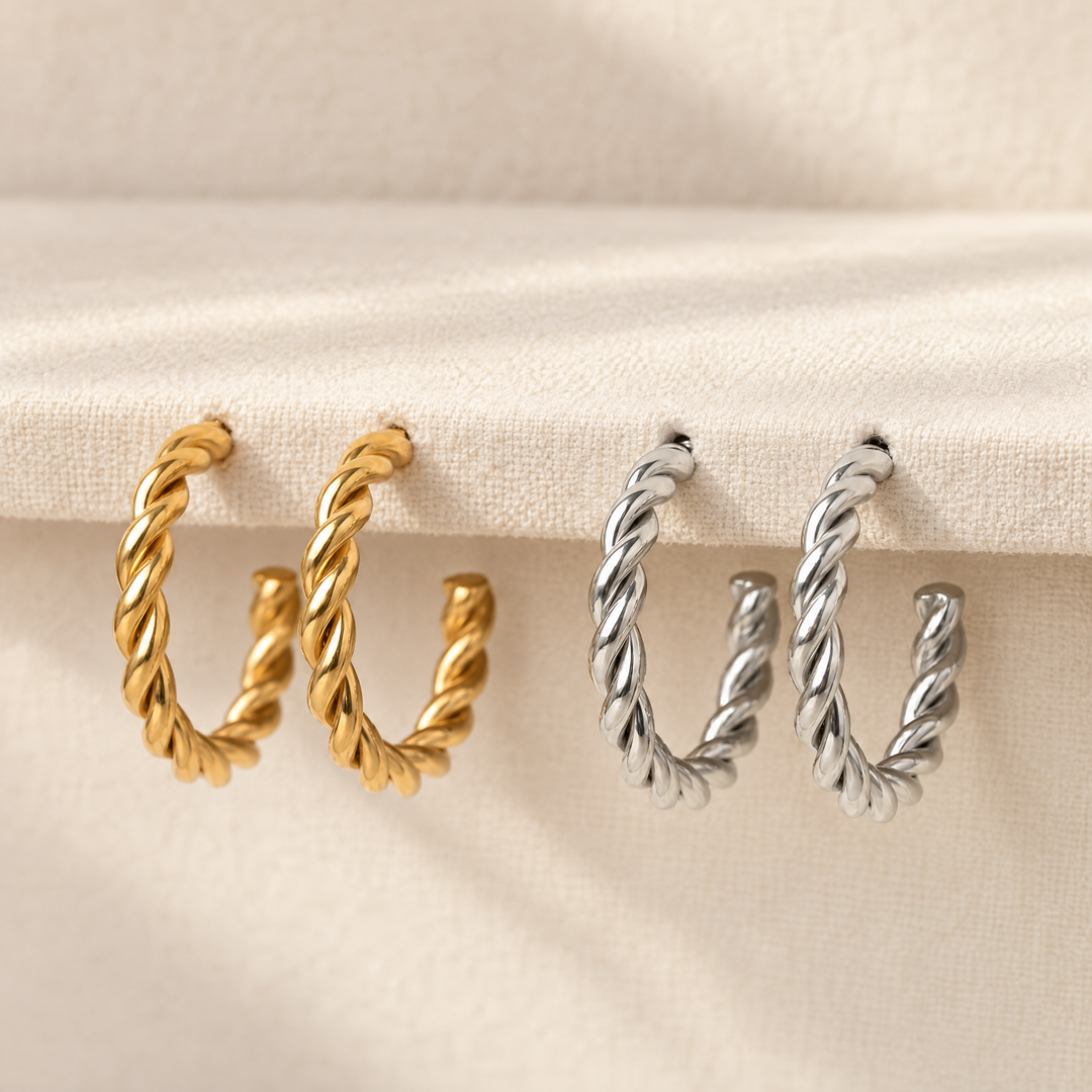 SOLÉA ROPE HOOP EARRINGS