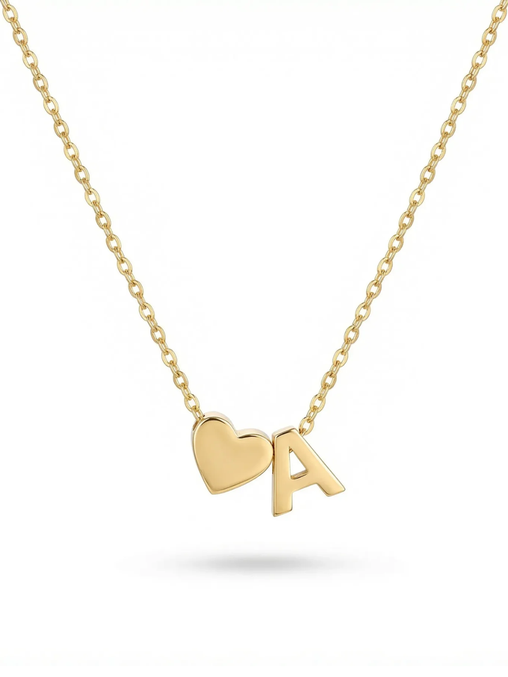 COLLANA CON INIZIALE A FORMA DI CUORE
