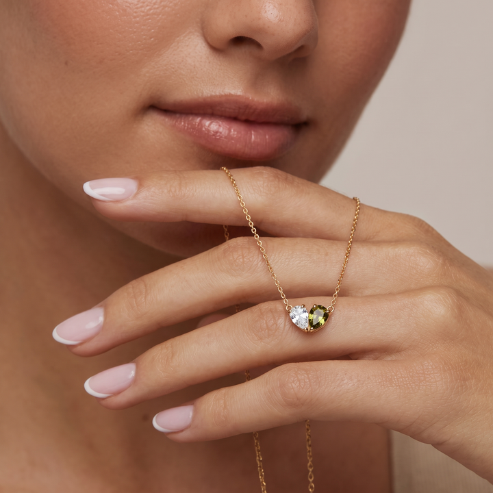 LIORA BIRTHSTONE HEART NECKLACE